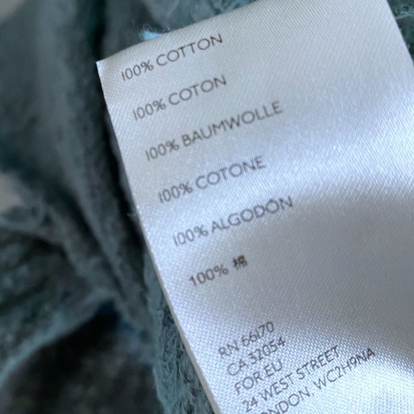 We The Free People S Blue Ocean Air Hacci Pullover Knit Top Lightweight V-Neck - Picture 10 of 10